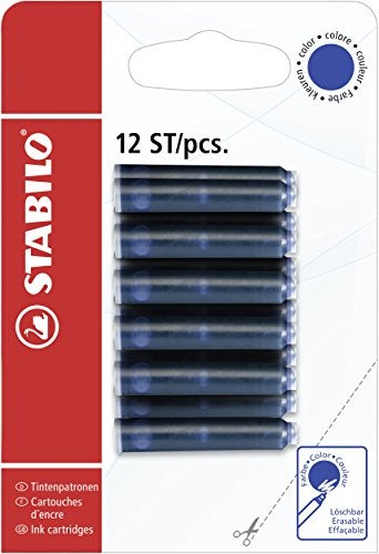 STABILO Ink cartridges Refill Blister of 12 Blue - Image 1