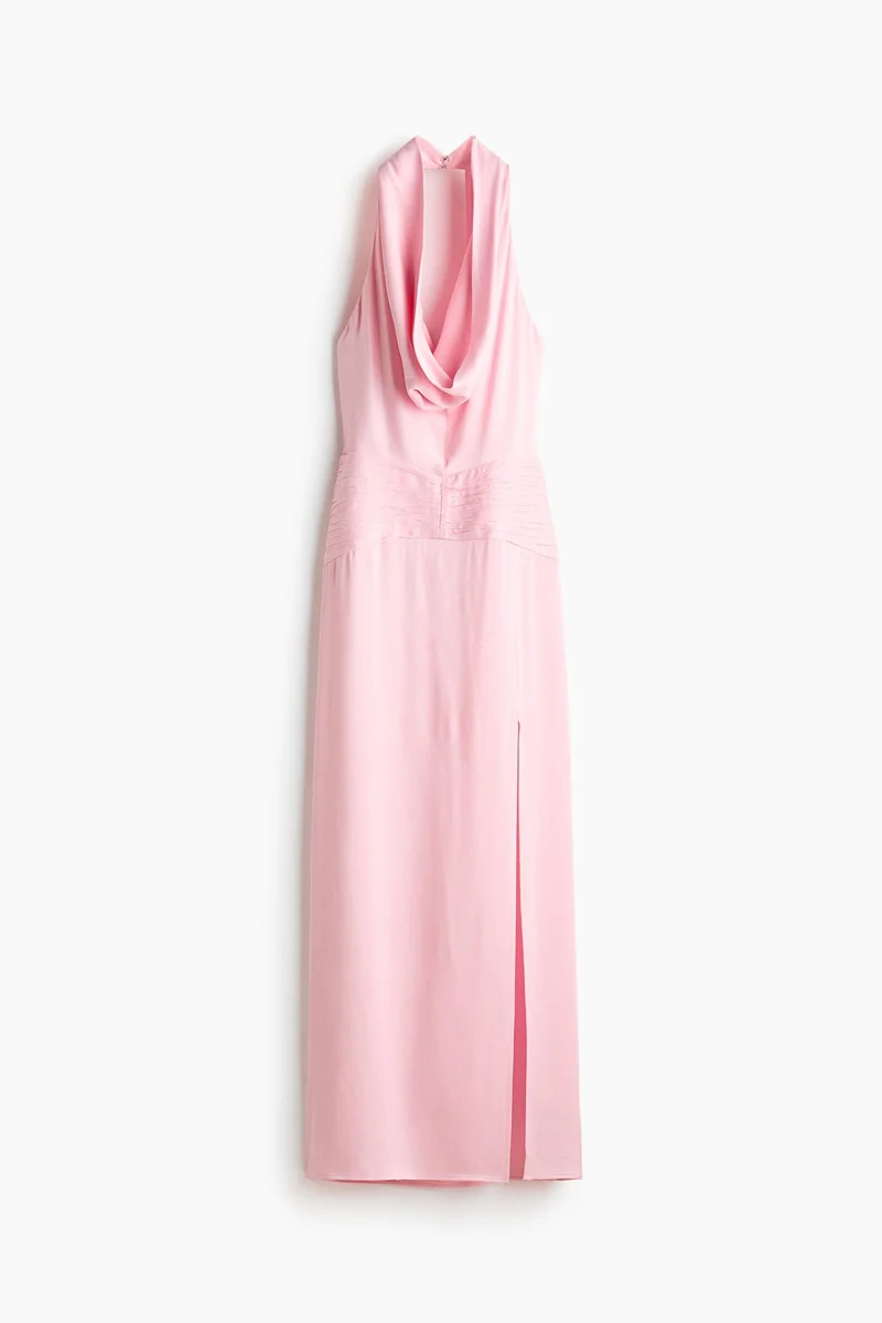 H&M Cowl-neck satin dress