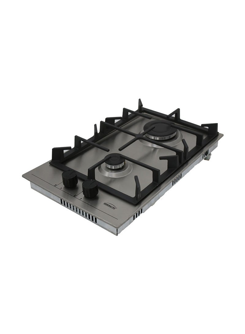 Generaltec 2 Burners 50x30 Built in Gas Hobs with Stainless Steel – GCBT302SF | Full Safety, Made in Turkey