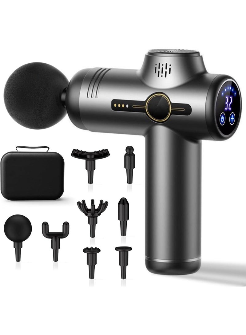 YOUWE7 Massage Gun, 99 Speeds Massage Gun Deep Tissue, Handheld Back Massager for Athletes, Percussion Muscle Massager with 8 Attachments for Muscle Pain Relief - Image 1