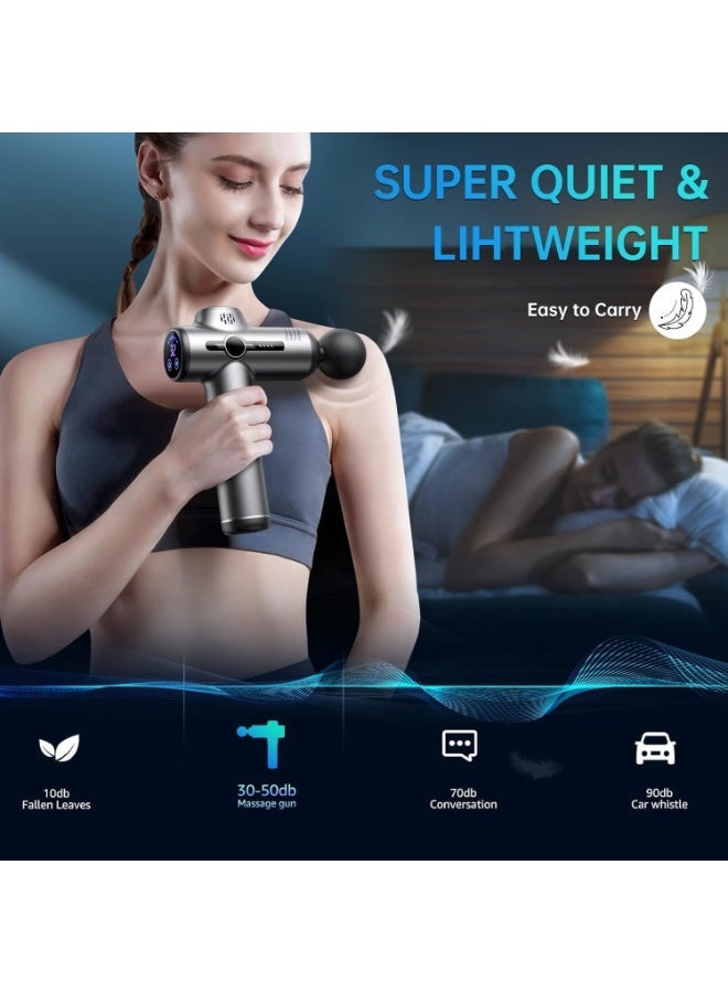 YOUWE7 Massage Gun, 99 Speeds Massage Gun Deep Tissue, Handheld Back Massager for Athletes, Percussion Muscle Massager with 8 Attachments for Muscle Pain Relief - Image 4