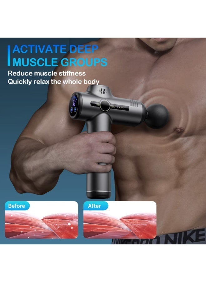 YOUWE7 Massage Gun, 99 Speeds Massage Gun Deep Tissue, Handheld Back Massager for Athletes, Percussion Muscle Massager with 8 Attachments for Muscle Pain Relief - Image 5
