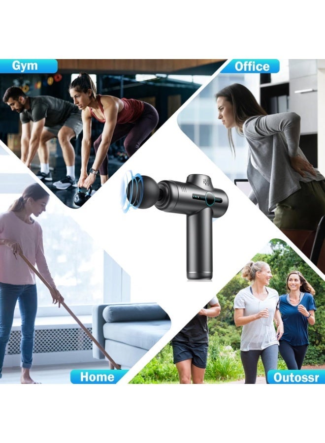 YOUWE7 Massage Gun, 99 Speeds Massage Gun Deep Tissue, Handheld Back Massager for Athletes, Percussion Muscle Massager with 8 Attachments for Muscle Pain Relief - Image 2