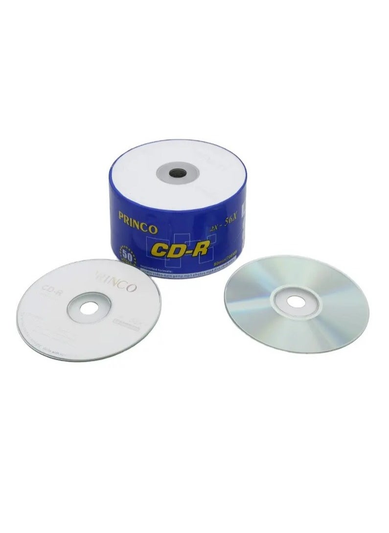 ماركة غير محددة - برينكو CD-R مجموعة أقراص 50 قطعة 2X-56X وأعلى 700 ميجا بايت 80 دقيقة - Image 1