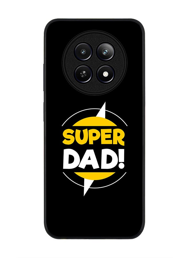 Stylizedd Rugged Black edge case for Realme 12 / Realme 12x, Slim fit Soft Case Flexible Rubber Edges Anti Drop TPU Gel Thin Cover -  Super Dad - Image 1
