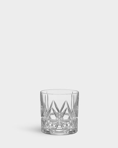 Orrefors Peak Double Old Fashioned Glass (Set of 4) - 11.5 Fl. Oz., Royal Peak Design, Glassware for Whiskey, Bourbon, Gin, Serving Cocktails & Margaritas, Dishwasher Safe - Image 4