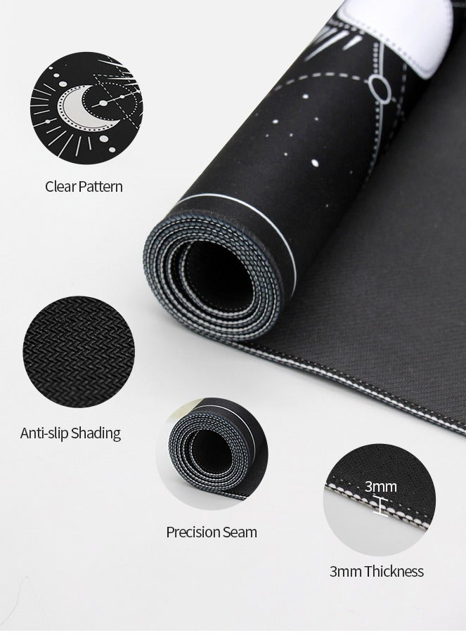 Large Gaming Mouse Pad with Stitched Edges, Minimalist Topographic Map Desk Mat, Extended XL Mousepad with Anti-Slip Base, Cool Desk Pad for Keyboard and Mouse - Image 4