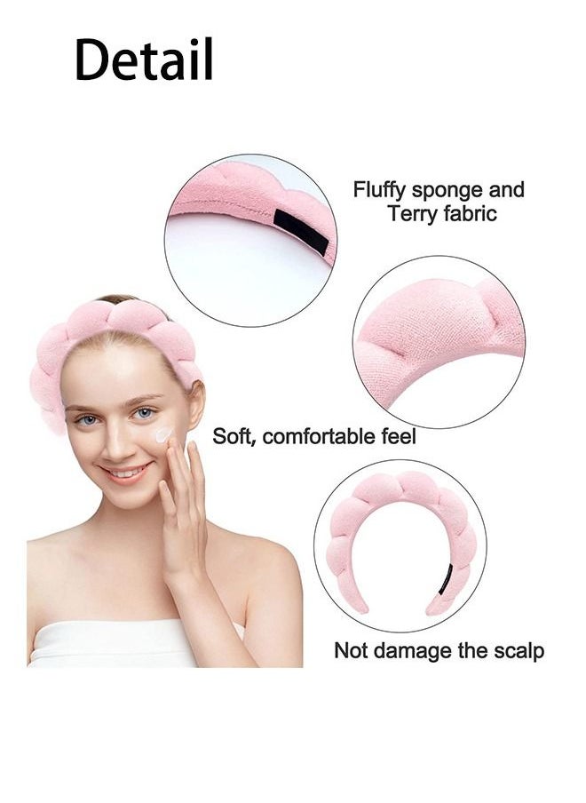 Spa Headbands for Women, Sponge Head Hair Hoop, Fashion Soft Hairband for Washing Face &Makeup &Skincare &Shower& Hair Accessories