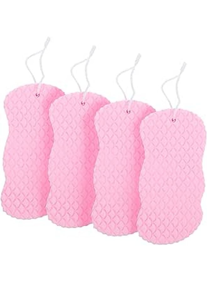 Double Sided Exfoliating Body Scrubber Set 4PCS Wear Resistant Shower Sponge - Image 1