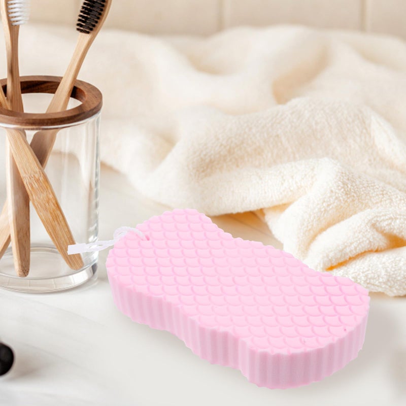 Double Sided Exfoliating Body Scrubber Set 4PCS Wear Resistant Shower Sponge - Image 4