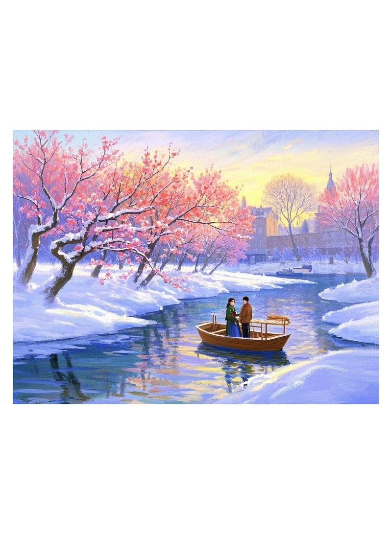 1000-Piece Colorful Puzzle for Entertainment and Brain Teasing Fun - Image 1