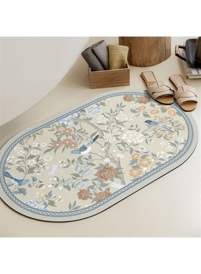 عربست قطعتان من سجادات الحمام غير القابلة للانزلاق (60×40 سم) - سريعة الجفاف، عالية الامتصاص، متينة وقابلة للغسل في الغسالة، مناسبة لأرضيات الدش والحوض والمرحاض والحمام - Image 1