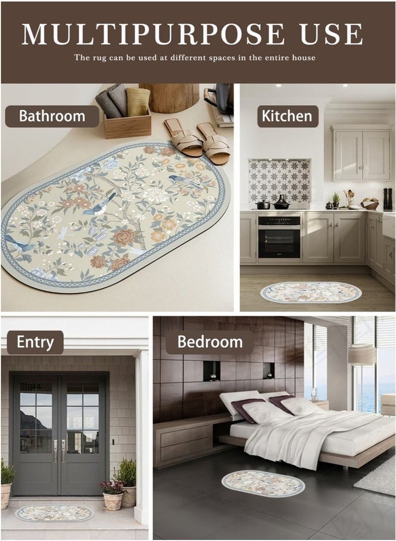 عربست قطعتان من سجادات الحمام غير القابلة للانزلاق (60×40 سم) - سريعة الجفاف، عالية الامتصاص، متينة وقابلة للغسل في الغسالة، مناسبة لأرضيات الدش والحوض والمرحاض والحمام - Image 5