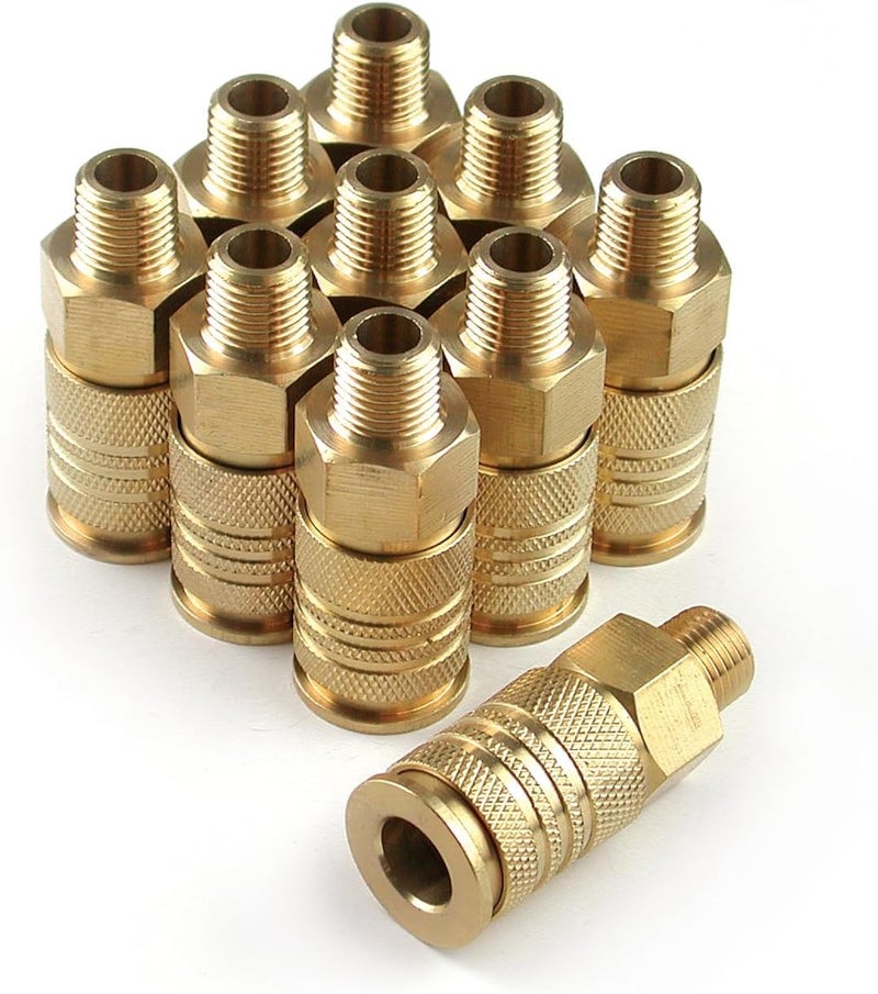 Primefit UC1414MB6B10P 14Inch 6Ball Brass Male Universal Coupler Contractor Pack 10Piece - Image 1