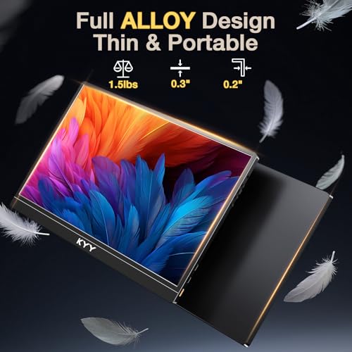 KYY 4K Portable Monitor – 15.6" UHD IPS Travel Display, Slim & Lightweight Design, HDMI & USB-C Inputs, Perfect for PS5, Xbox, Switch, Laptops, Phones, and On-the-Go Professionals, K5 - Image 5