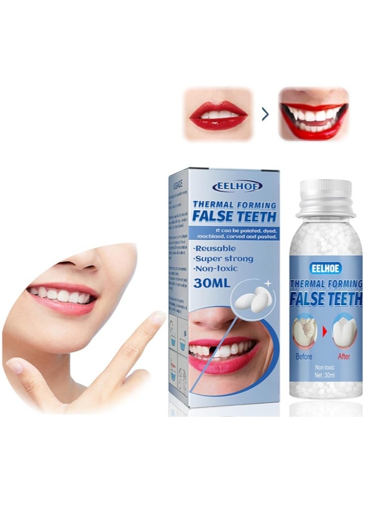 EELHOE Temporary Teeth Repair Tooth Repair Granuals, Chipped  Tooth Repair Beads, Temporary Tooth Repair, Thermal Beads Teeth, For Temporary Fixing The Missing And Broken Tooth Replacements 30ml - Image 1