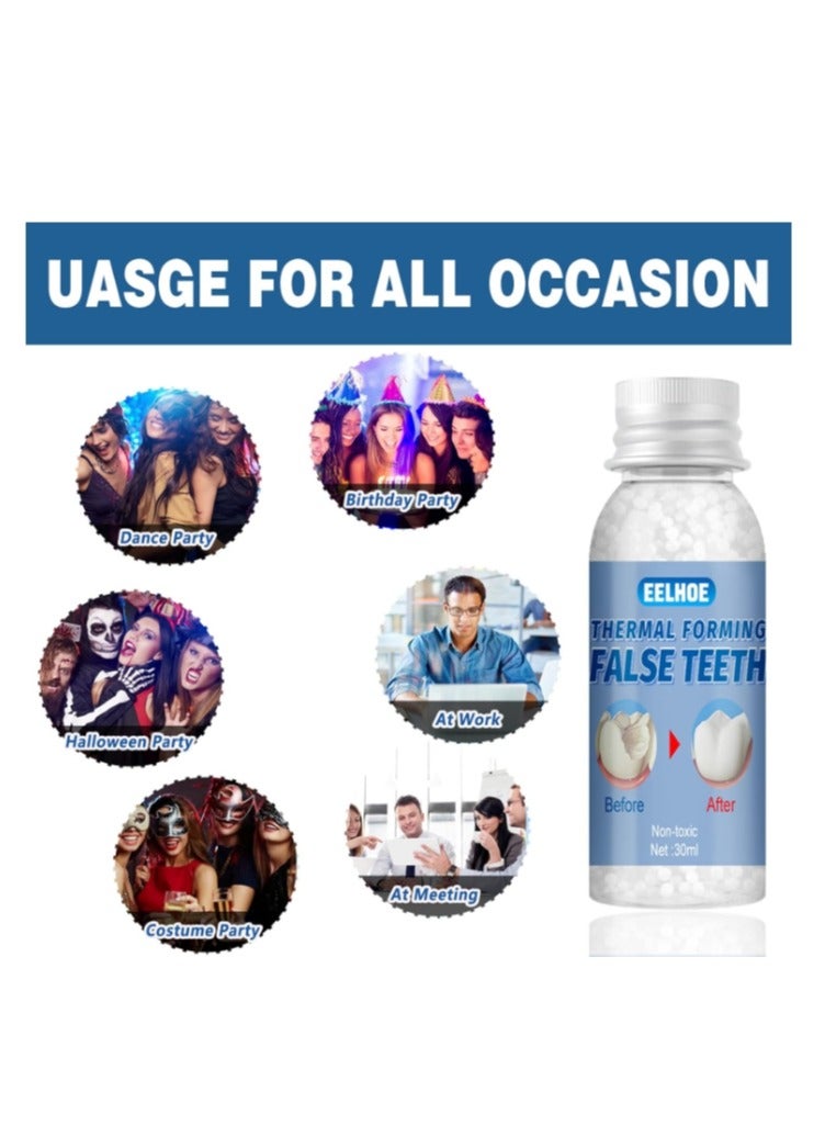 EELHOE Temporary Teeth Repair Tooth Repair Granuals, Chipped  Tooth Repair Beads, Temporary Tooth Repair, Thermal Beads Teeth, For Temporary Fixing The Missing And Broken Tooth Replacements 30ml - Image 5