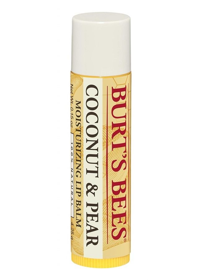 Burt's Bees Lip Balm, Moisturizing Lip Care, 100% Natural, Coconut & Pear (2 Pack) - Image 3