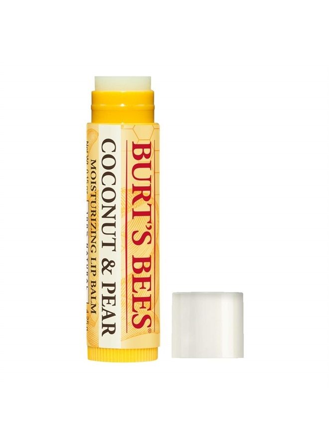Burt's Bees Lip Balm, Moisturizing Lip Care, 100% Natural, Coconut & Pear (2 Pack) - Image 1