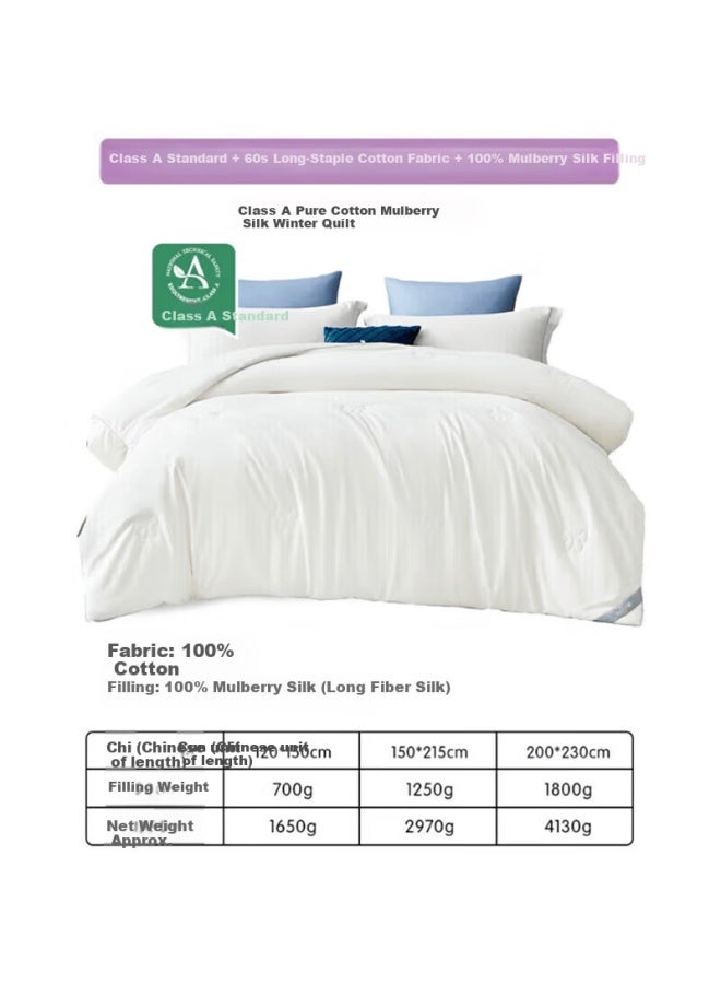 Luolaikids Silk Quilt Baby And Maternity Grade A Cotton Mulberry Silk Warm Winter Quilt Kindergarten Single Quilt Core 120*150cm