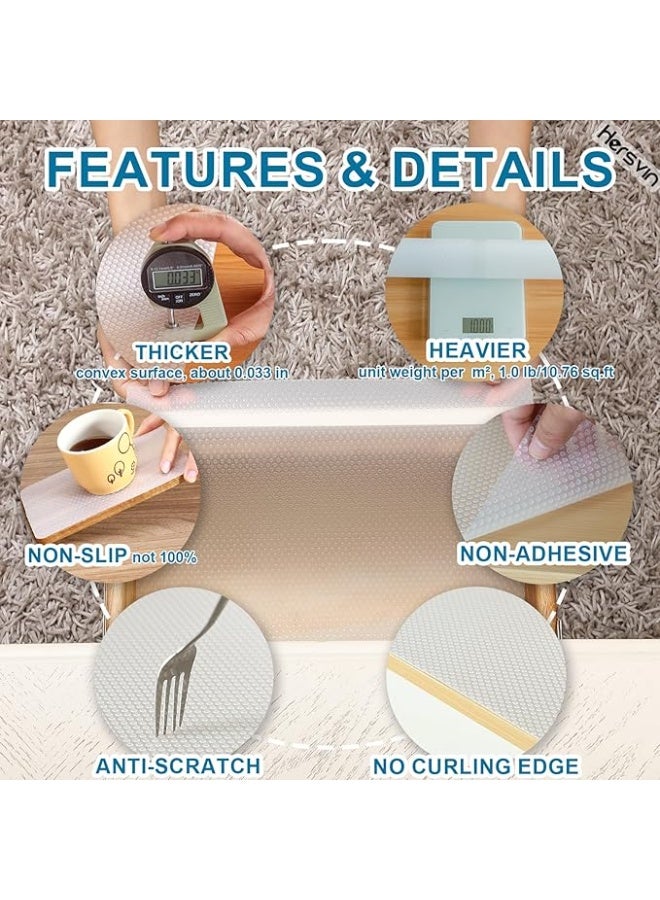 Arabest Shelf Liners, 20in x 20ft Kitchen Drawer Mats, Non-Adhesive EVA Cupboard Protector, Cabinet Lining, Refrigerator Liner (Clear Dot) - Image 2