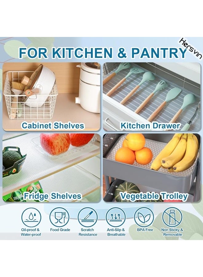 Arabest Shelf Liners, 20in x 20ft Kitchen Drawer Mats, Non-Adhesive EVA Cupboard Protector, Cabinet Lining, Refrigerator Liner (Clear Dot) - Image 4