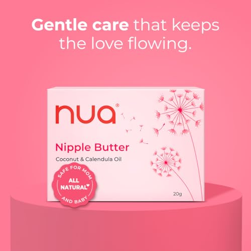 Nua Nipple Butter | 20g | Restores Softness & Eases Soreness During Breastfeeding | Hydrates Dry & Cracked Nipples | With Coconut & Calendula Oil | 100% Natural | Safe for Mom & Baby - Image 2