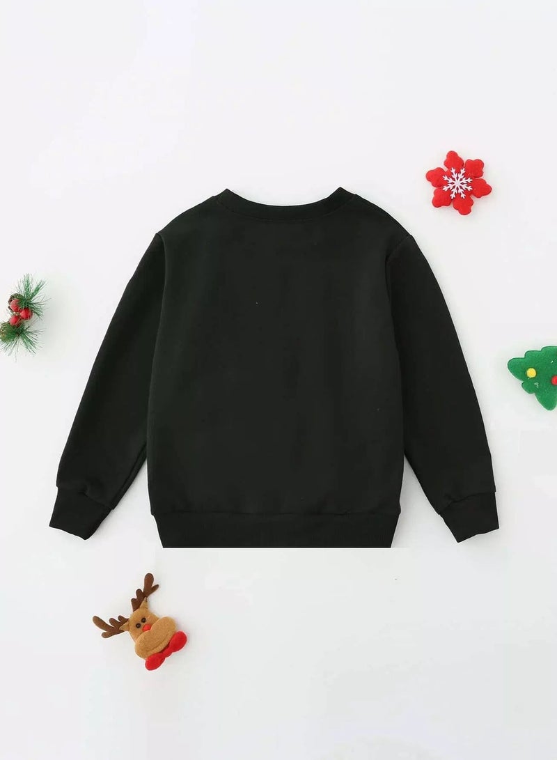 1pc Toddler Boy Christmas Print Sweatshirt  - Image 2