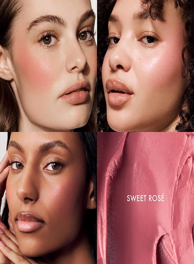 Summer Fridays Blush Butter Balm - Skincare-Infused Hydrating Cream Blush with Hyaluronic Acid, Ceramides, & Shea Butter for a Dewy Flush of Color - Cheek and Lip Tint - Sweet Rosé (0.14 Oz) - Image 3