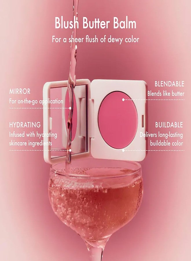 Summer Fridays Blush Butter Balm - Skincare-Infused Hydrating Cream Blush with Hyaluronic Acid, Ceramides, & Shea Butter for a Dewy Flush of Color - Cheek and Lip Tint - Sweet Rosé (0.14 Oz) - Image 2