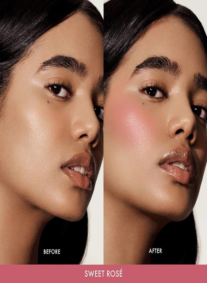 Summer Fridays Blush Butter Balm - Skincare-Infused Hydrating Cream Blush with Hyaluronic Acid, Ceramides, & Shea Butter for a Dewy Flush of Color - Cheek and Lip Tint - Sweet Rosé (0.14 Oz) - Image 4