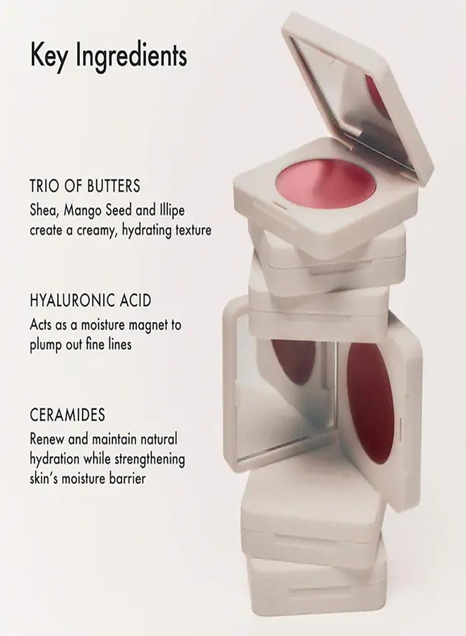 Summer Fridays Blush Butter Balm - Skincare-Infused Hydrating Cream Blush with Hyaluronic Acid, Ceramides, & Shea Butter for a Dewy Flush of Color - Cheek and Lip Tint - Sweet Rosé (0.14 Oz) - Image 5