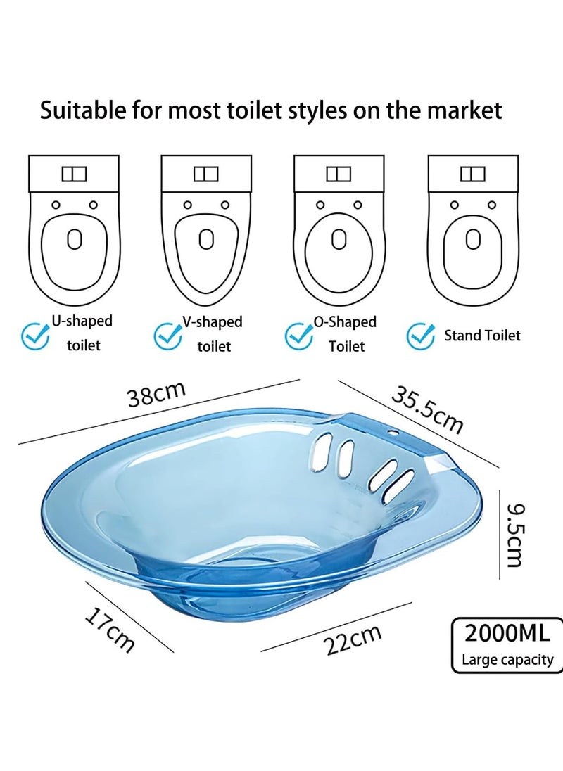 SYOSI - Sitz Bath with Flusher Hose and Drain Holes, Seat for Postpartum Care, Perineal Soaking Over, Universal Fit Post-Episiotomy Patients - Image 1