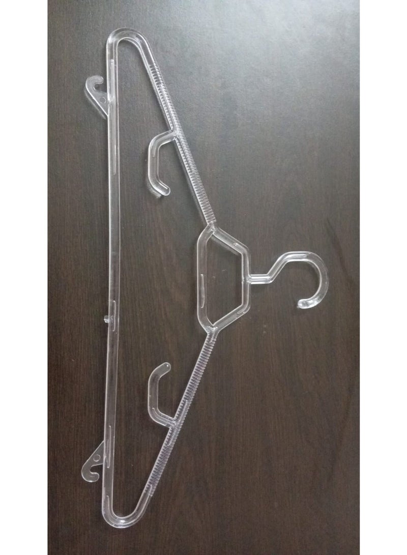 Clear acrylic hanger set - 9 pieces for clothes - Code 683 - Non-slip, durable and heavy-duty - Image 5