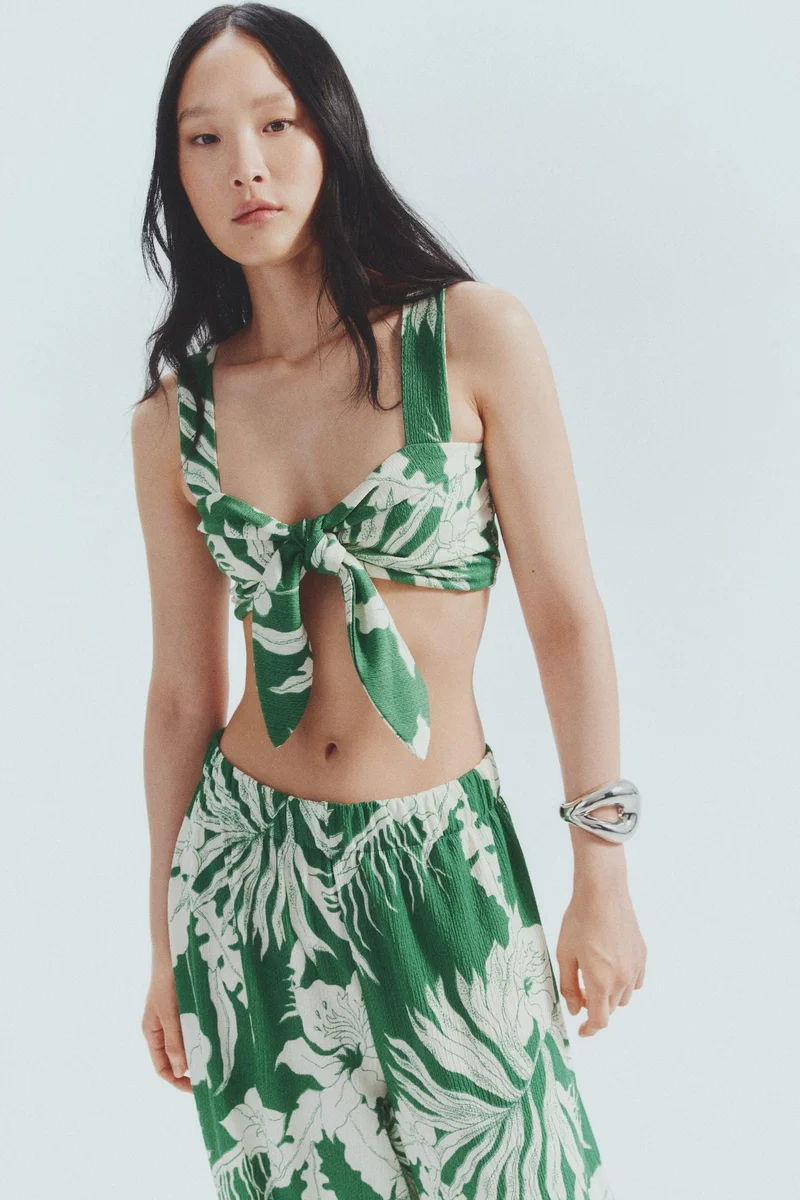 H&M Tie-detail crop top