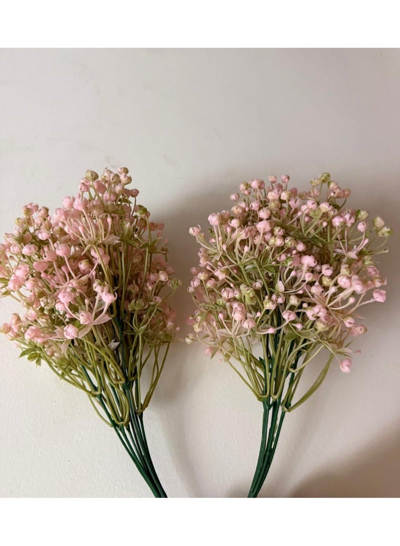 Artificial Baby Flower Bouquet, Set of 2 Pieces, for Décor and Special Occasions, Vase, Home, and Wedding Decorations - Image 3
