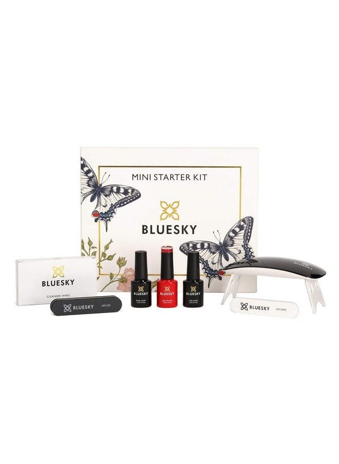 Bluesky Gel Nail Kit With Mini Uv Led Lamp D160 Pillar Box Red Gel Polish Base And Top Coat Set Nail File Buffer Cleanser Wipes  - Image 2