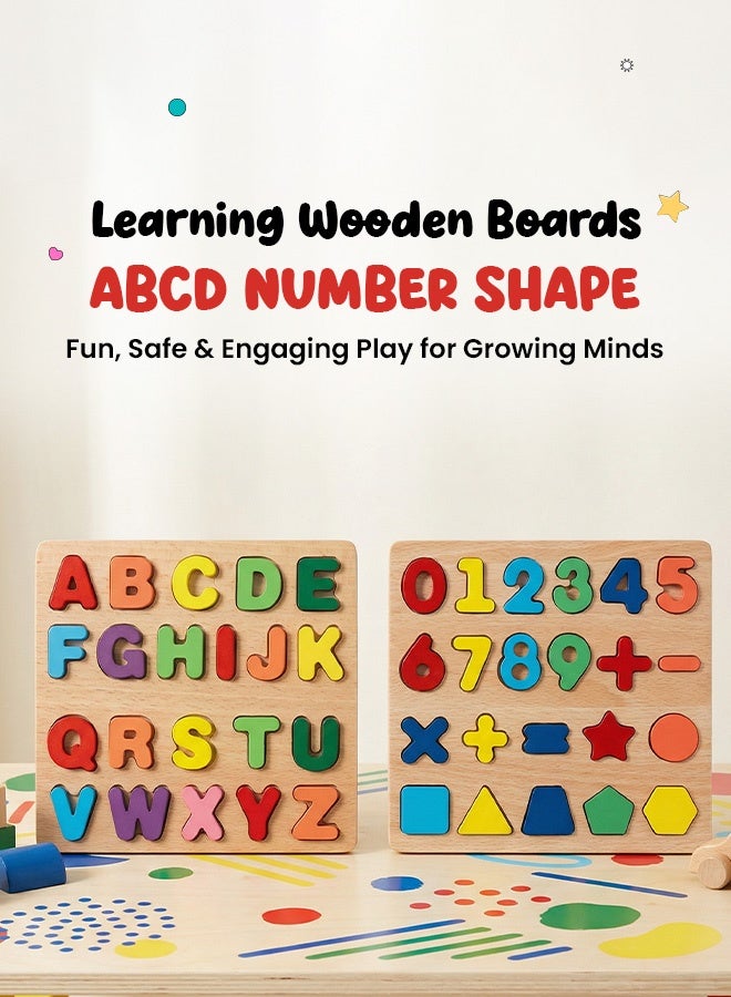 ABCD And Number Puzzle Board – Montessori Learning Toy with Capital Letters And Numbers | Educational Indoor & Outdoor Activity Board for Toddlers Age 3+ - Image 5