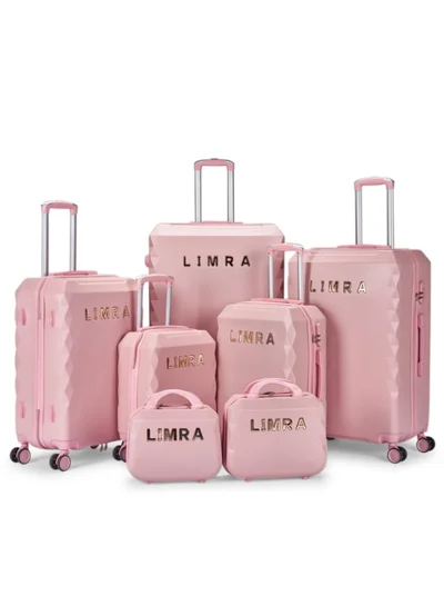 LIMRA Travel bag set consisting of 7 luggage bags Pink color, size 32"/28"/24"/20"/16"/15"/12 inches
