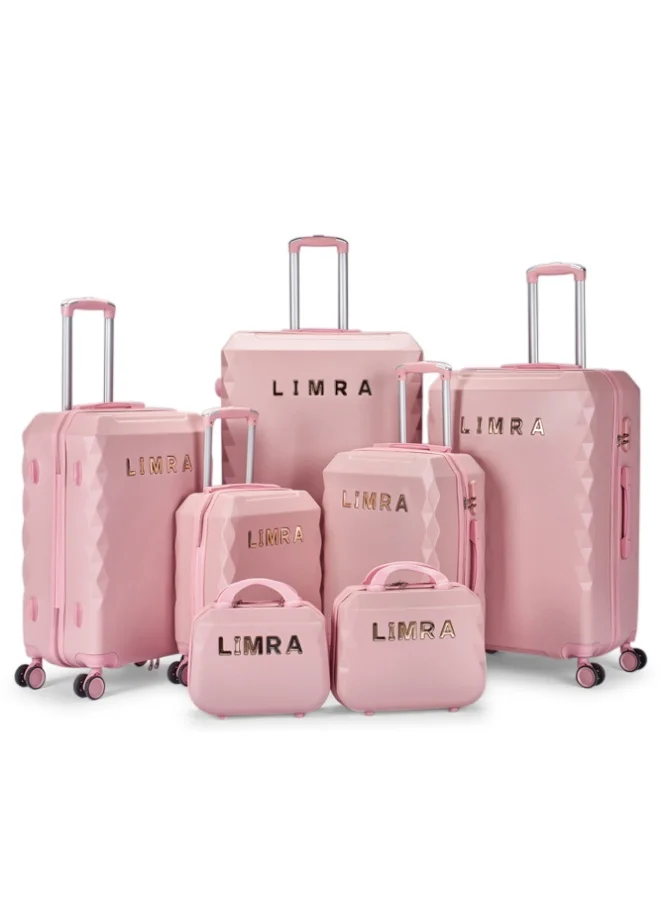 LIMRA Travel bag set consisting of 7 luggage bags Pink color, size 32"/28"/24"/20"/16"/15"/12 inches