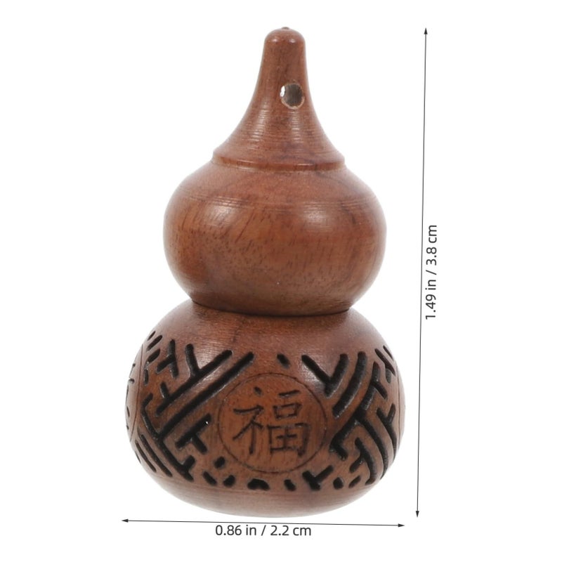 Carved Gourd Wood Sachet 2PCS for Aromatherapy Portable Handcrafted Sculpture - Image 3
