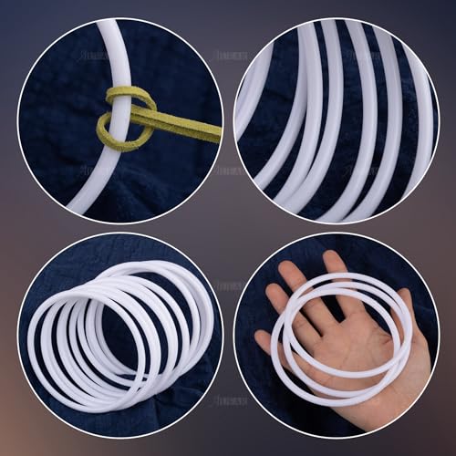 AUEAR, 30 Pack 4 Inch Plastic Dream Catcher Rings Round Wrapping Floral Macrame Charms Ring for Home DIY Craft Wedding - Image 3