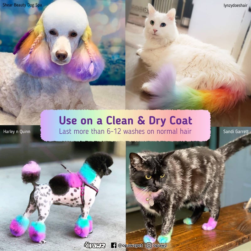 OPAWZ Semi-Permanent Dog Hair Dye, Food-Grade Pigment Dog Dye, Non-Toxic Pet Hair Dye for Dogs, Cats and All Pets Can be Bathed (Shocking Pink) - Image 3