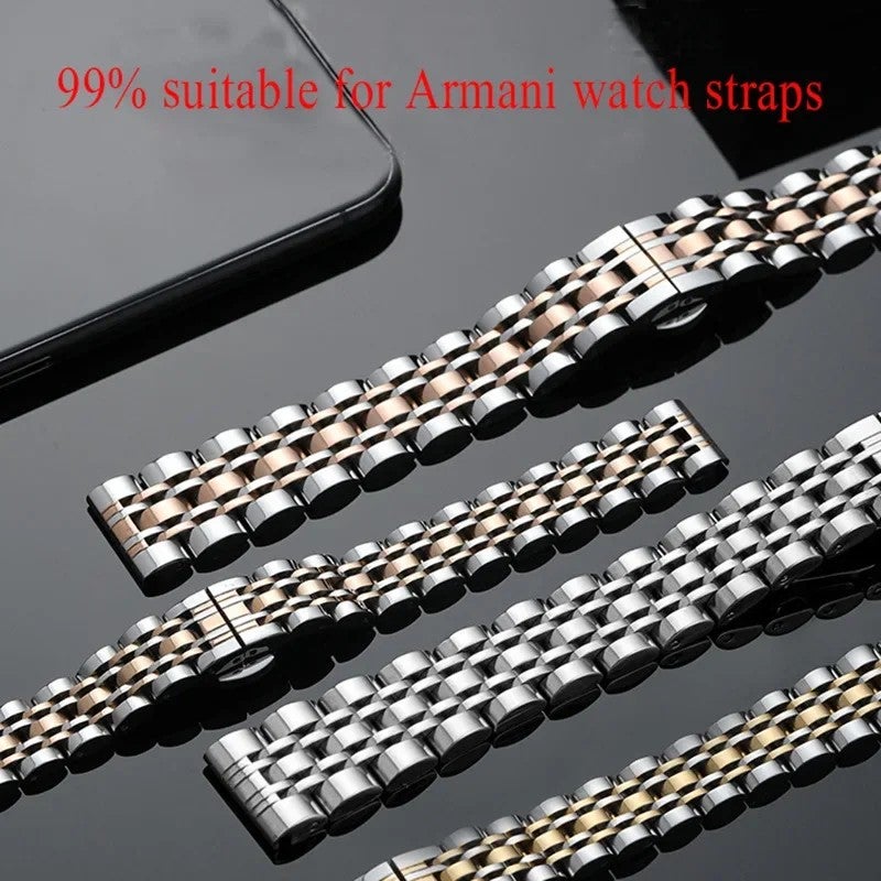 Bluejw 10 12 14 16 18 20 22mm Butterfly Buckle Solid 316 Stainless Steel Watch Band Bracelet - Premium Replacement Strap - Image 4