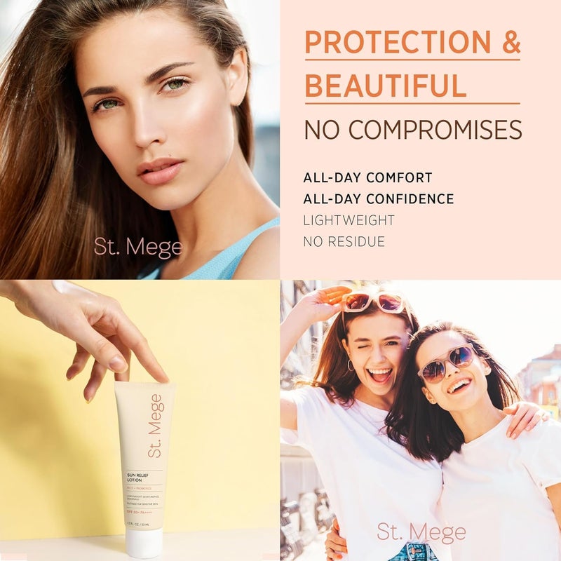 St. Mege Rice Korean Lightweight Sunscreen - Daily 50+ PA++++ Travel Size Sunscreen Lotion - Reef Safe, Asian Skincare Sunblock - Image 5