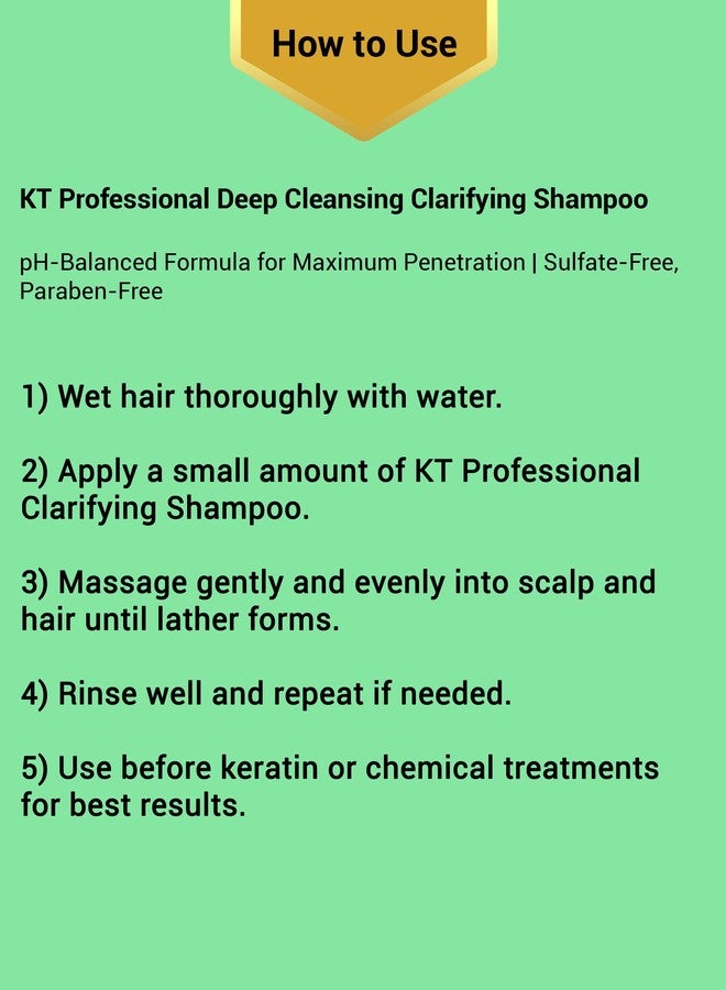 KT Professional Deep Cleansing Clarifying Shampoo | Remove Sebum Buildup, Detoxifies & Refreshes Scalp, Prepares Hair for Treatments | pH Balanced, Sulfate Free, Paraben Free | 120ml - Image 5