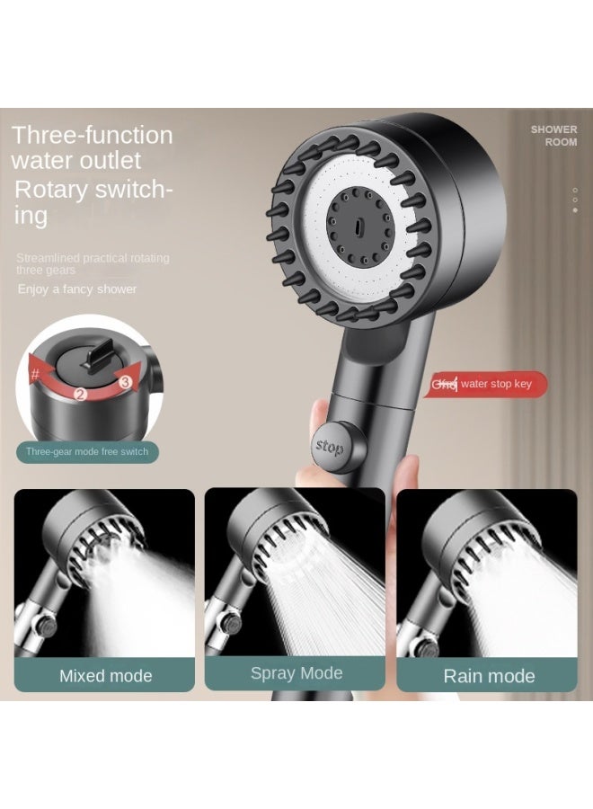 Direct Bathroom Shower Spray Massage Large Rainfall Handheld Shower Head With Three-speed Adjustment - Image 2
