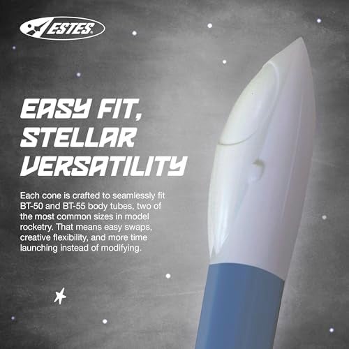 Estes 3173 5-Pack of Sci-Fi Nose Cones, Model Rocket Nose Cones, Rocket Model Accessories for Ages 10+ - Image 3