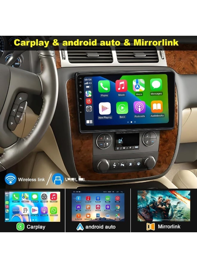 Vierex Car Stereo for Chevrolet Chevy Silverado Suburban Tahoe GMC Sierra Yukon, 10" Touch Screen Build-in GPS Wireless CarPlay Android Auto, Backup Camera/DSP Fast Interface (4+32GB Carplay 8CORE) - Image 2