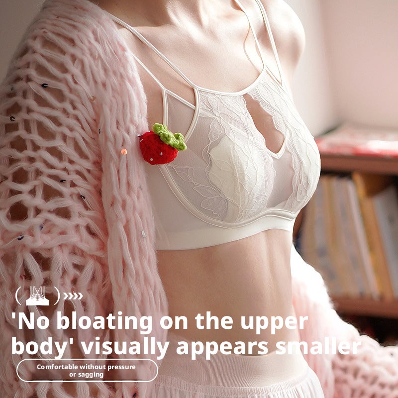 Sexy Sheer Mesh Lace Bra Cat Paw Cup Backless Lingerie Set - Image 2